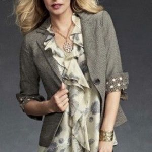 CAbi Style 923 Barrister Tweed Blazer Jacket, Sz 4